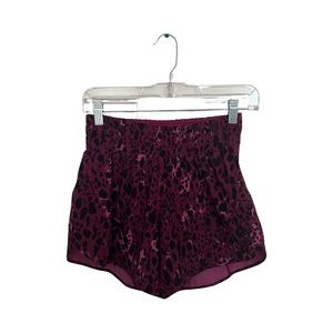 Purple and Pink Lululemon Leopard Print Shorts